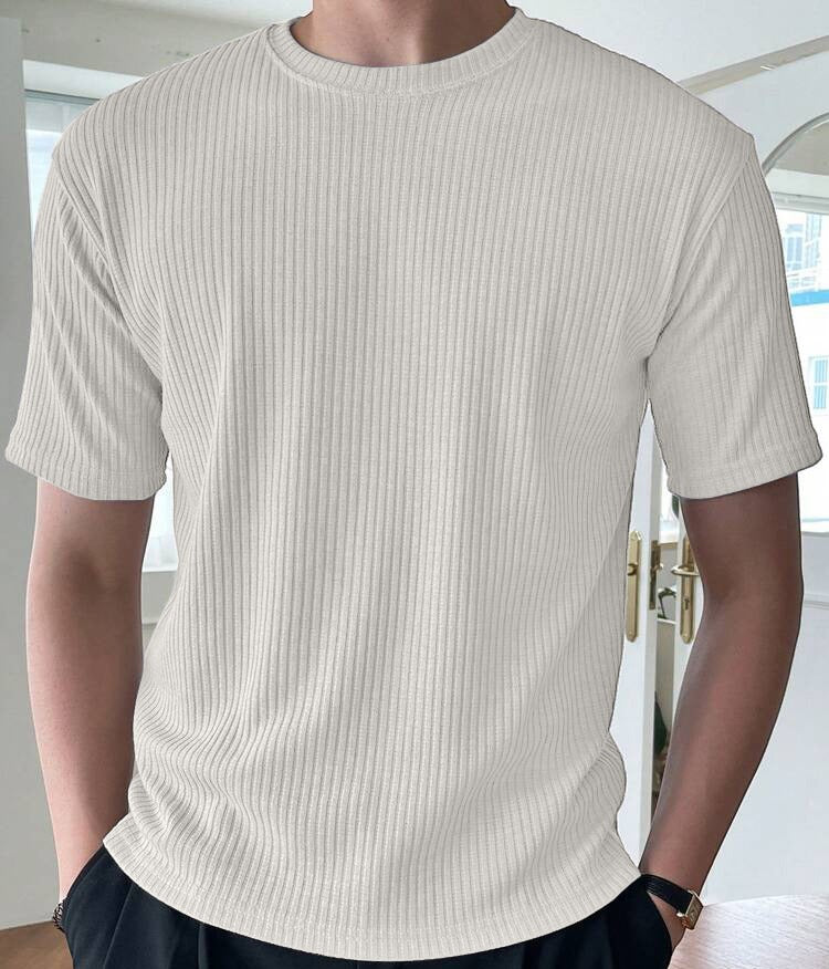 Rib T-Shirt Off White