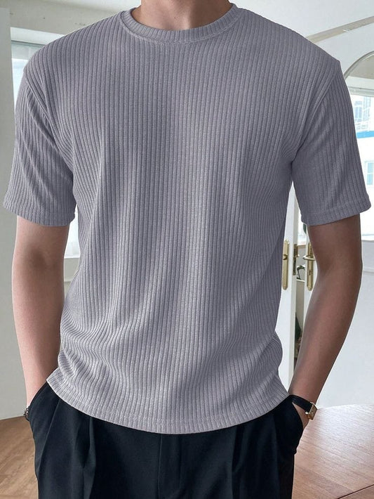 Rib T-Shirt Silver